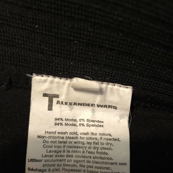 T Alexander Wang Black Jersey Skirt Side Slit - Picture 4 of 5